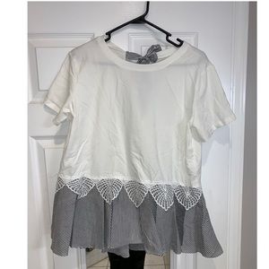 Cute white and blue blouse